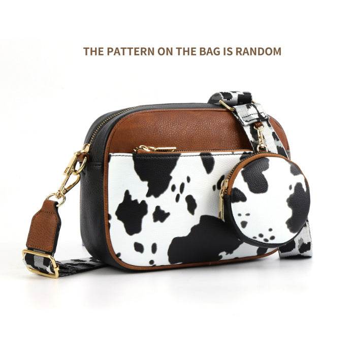 Daily Matching PU Leather Business Commute Zipper Crossbody Bags for women