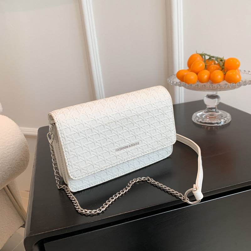 Luxury Women's Chain Embossed Square flap Shoulder Bag for women