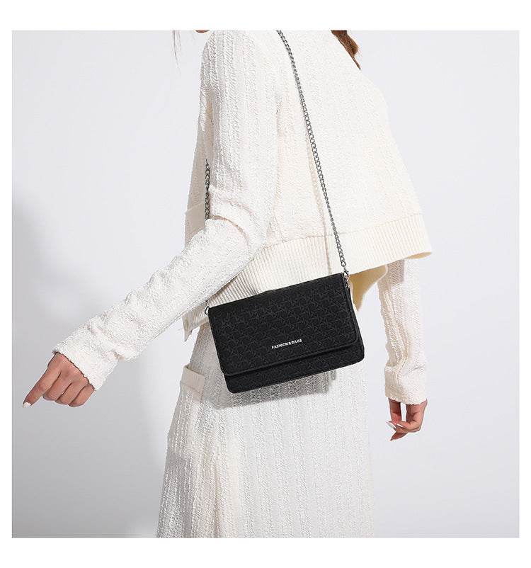 Luxury Women's Chain Embossed Square flap Shoulder Bag for women